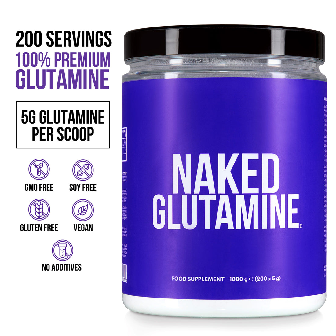 Glutammina in Polvere | Naked Glutamine - 1000g