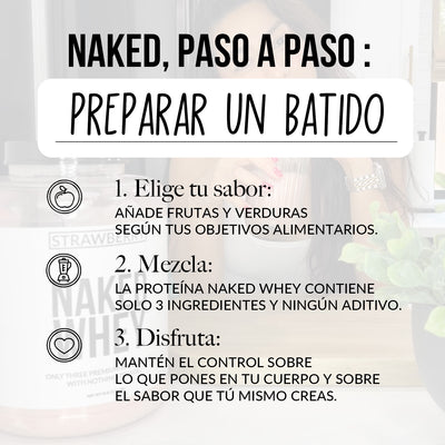 Proteína de suero de leche en polvo con sabor a chocolate | Naked Chocolate Whey - 2 libras