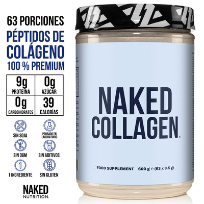Proteína en polvo de péptidos de colágeno | Naked Collagen - 20 oz