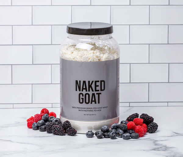 Add our goat whey protein powder to protein shakes, smoothie bowls, or baking. Best used in the morning, before exercise or after a workout.