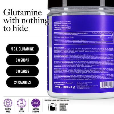 Glutammina in Polvere | Naked Glutamine - 1000g