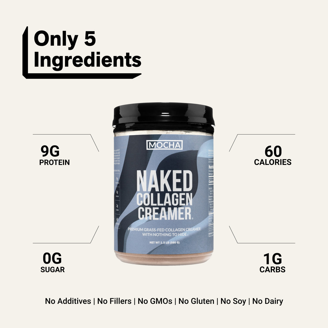 Mocha Coffee Creamer | Naked Collagen Creamer