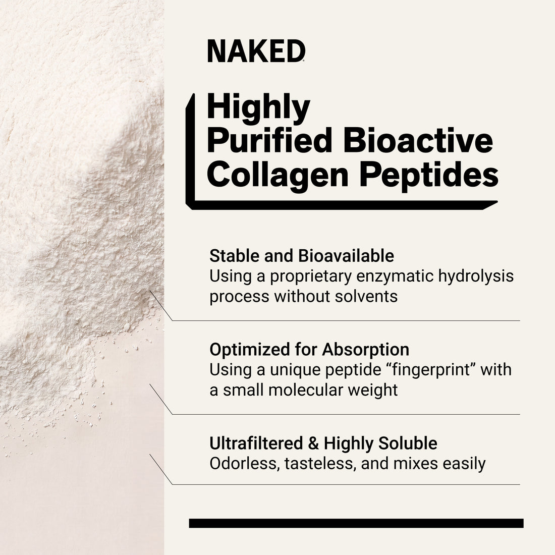 Caramel Collagen Peptides Powder | Naked Collagen - 1.2 LB