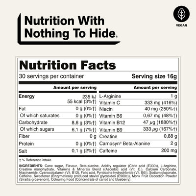 Strawberry Lemonade Pre Workout Supplement | Naked Energy - 480g