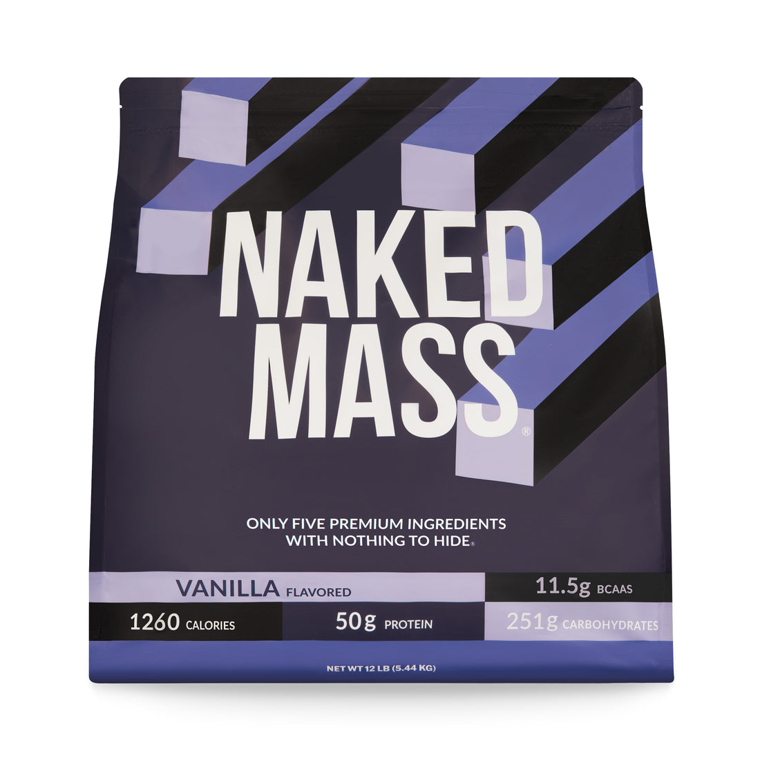 Suplemento proteico para aumentar de peso con sabor a vainilla | Naked Vanilla Mass - 8 libras