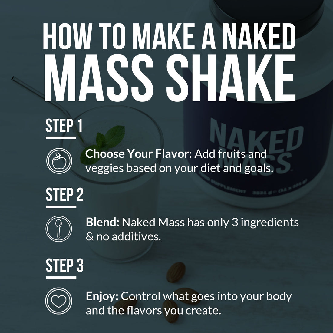 Mass Gainer Proteinergänzung | Naked Mass