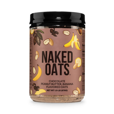 Avena proteica con chocolate, mantequilla de maní y plátano | Naked Oats