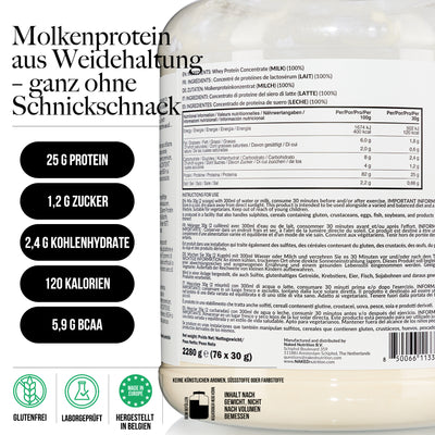 Molkenproteinpulver aus Weidehaltung | Naked Molke - 2280g