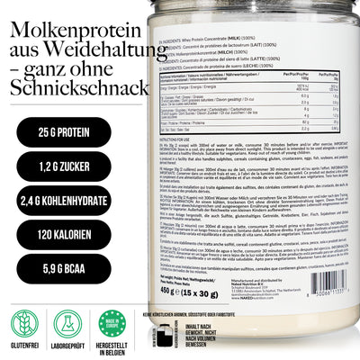 Molkenproteinpulver aus Weidehaltung | Naked Molke - 450g