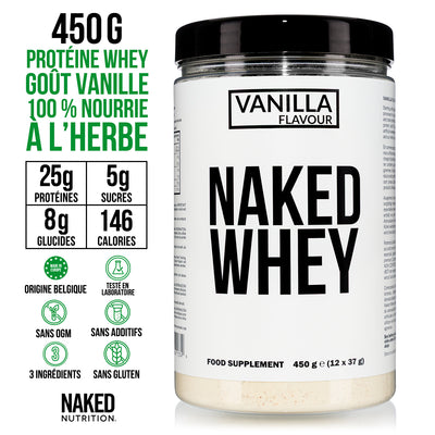 Protéines de Whey à la vanille | Naked Vanilla Whey - 450g