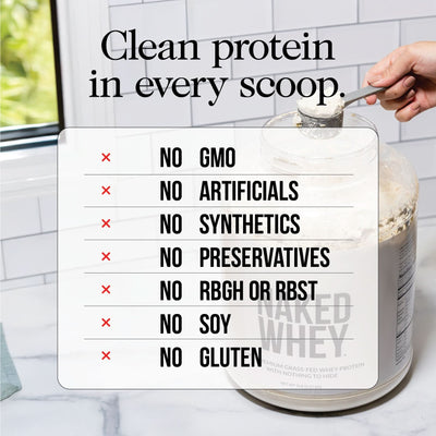 naked whey clean protein in every scoop