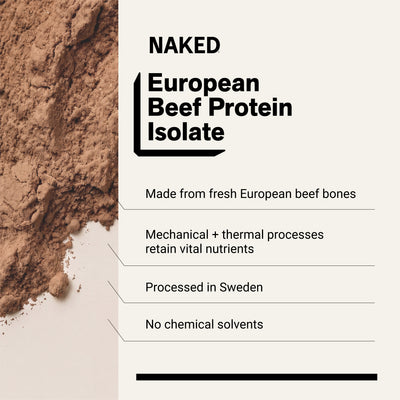 Naked Beef Protein Chocolate with 21g protein and zero sugar.