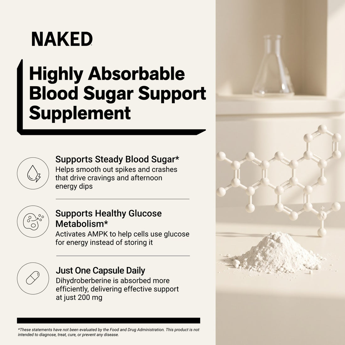 naked berberine supplement benefits infographic
