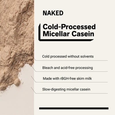 naked casein chocolate 5lb with 3 ingredients and 27g protein.