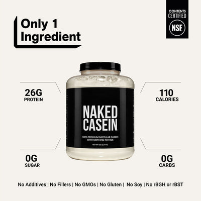 naked casein unflavored 5lb nutrition facts and amino acids.
