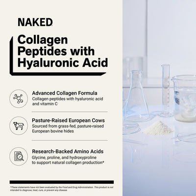 naked collagen advanced vanilla with hyaluronic acid and vitamin c.