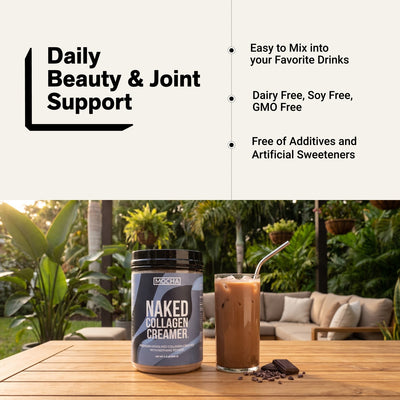 naked collagen creamer mocha for daily beauty and joint support.