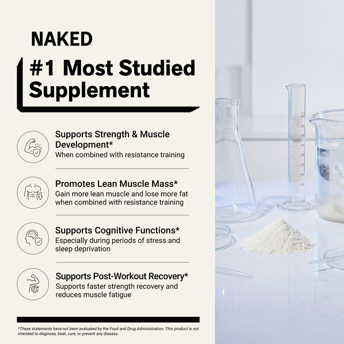 Naked Creatine Lemon Lime benefits for muscle strength, recovery, and cognitive support.