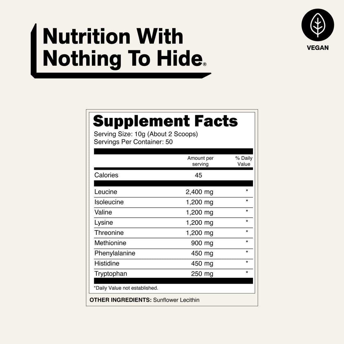 naked eaas unflavored supplement facts