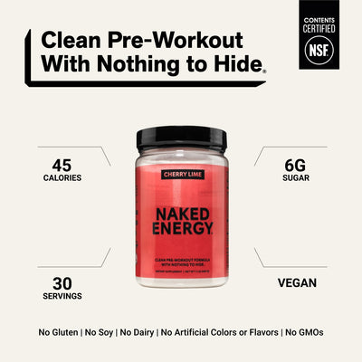 naked energy cherry lime pre-workout with 30 servings