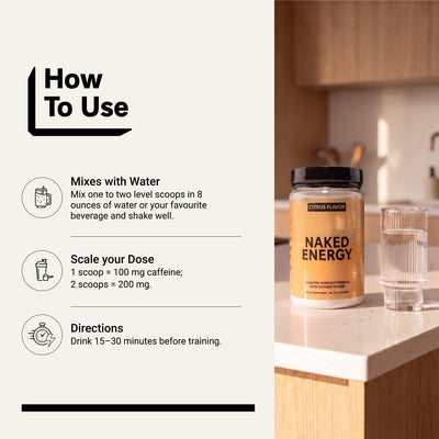 how to mix and use naked energy citrus pre-workout