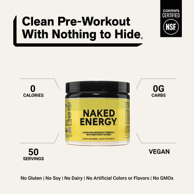 naked energy unflavored pre-workout overview.