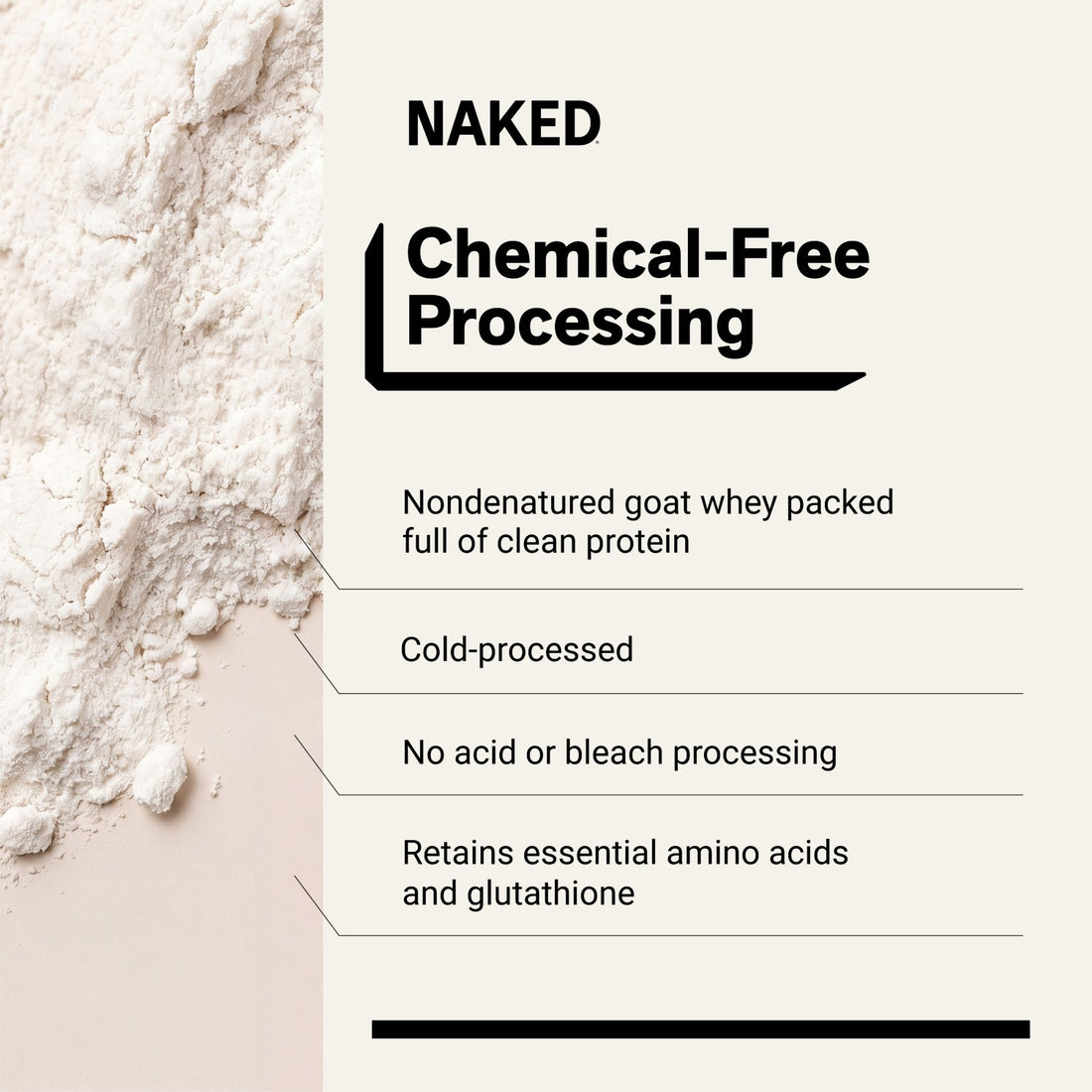 naked goat unflavored whey protein with 23 g protein.