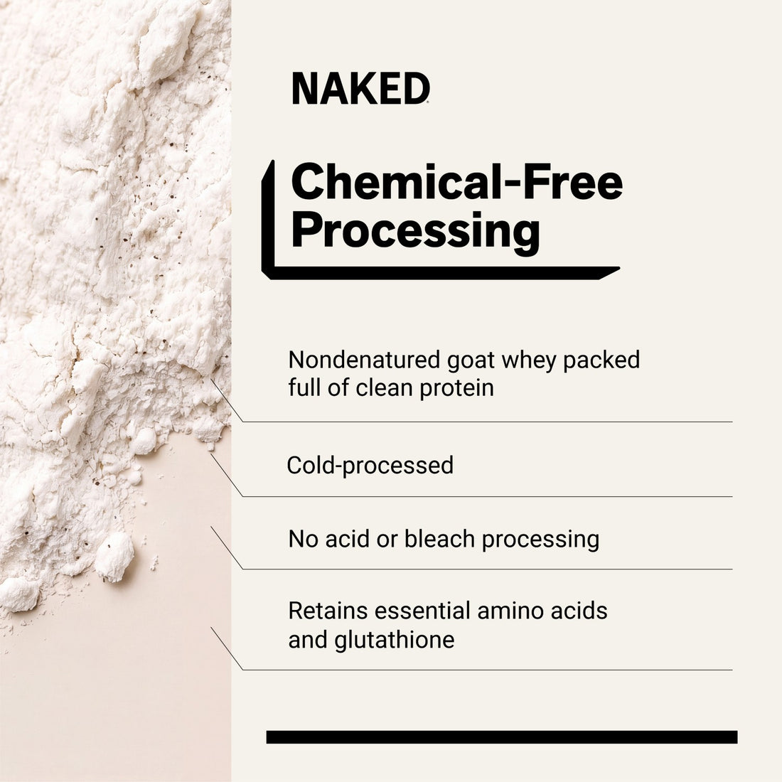 naked goat vanilla whey protein with 23 g protein.