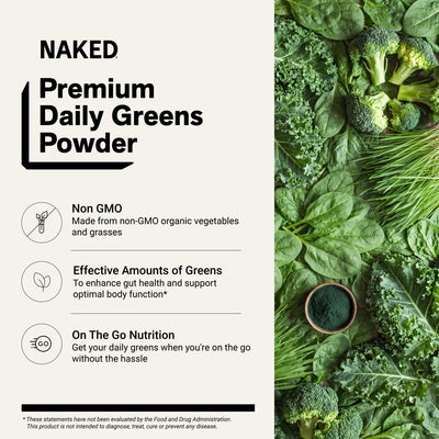 naked greens daily greens powder benefits infographic