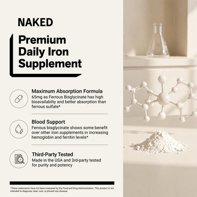 naked iron supplement benefits infographic