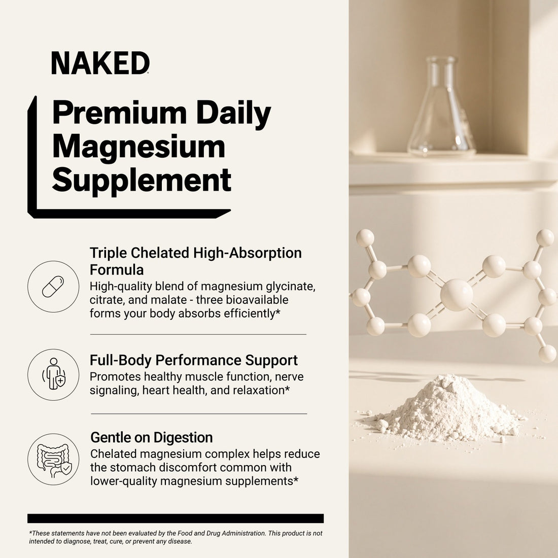 naked magnesium supplement benefits infographic