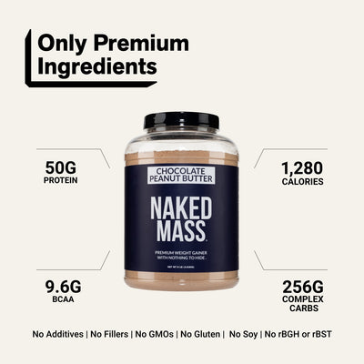naked mass chocolate peanut butter 8 lb overview