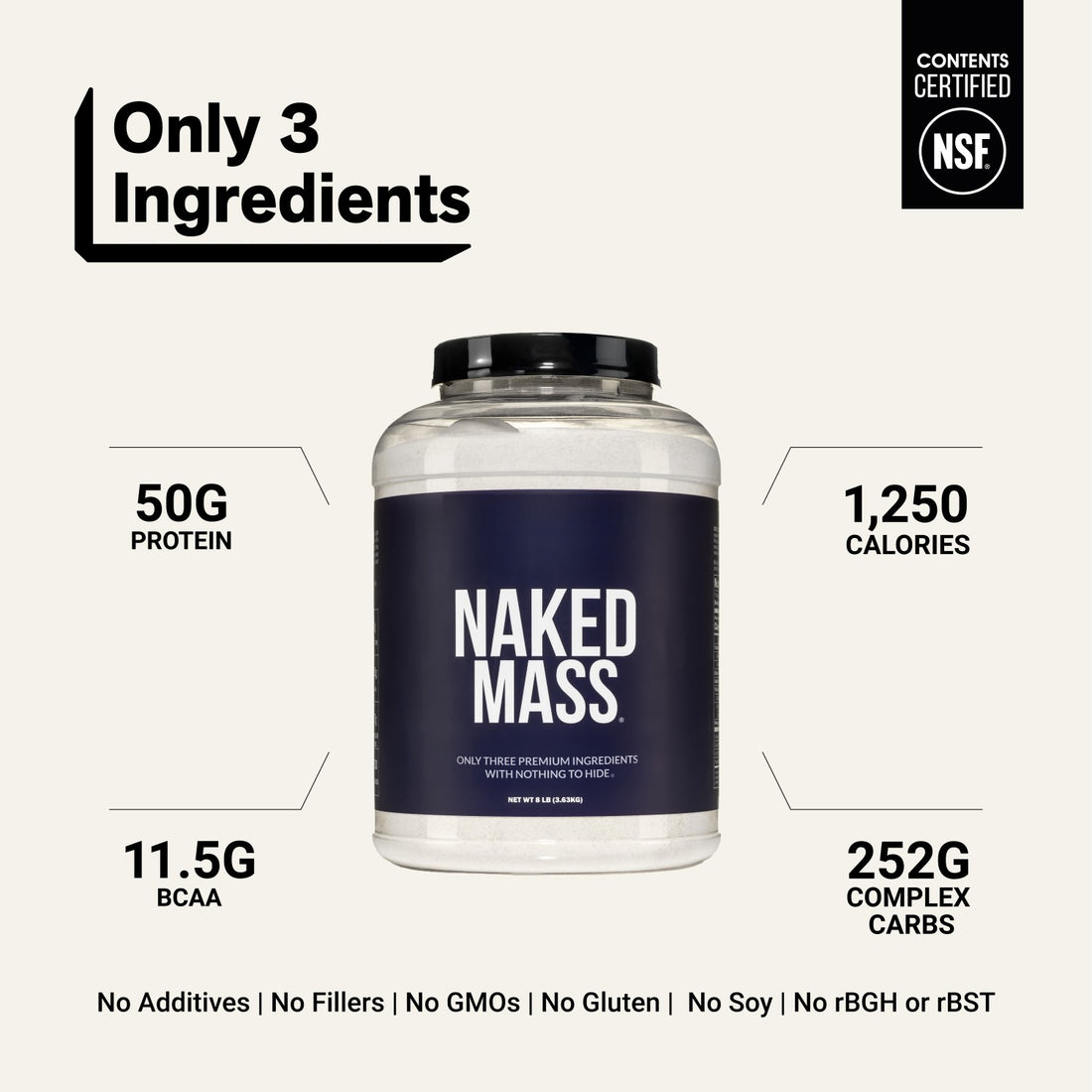 naked mass unflavored 8 lb overview