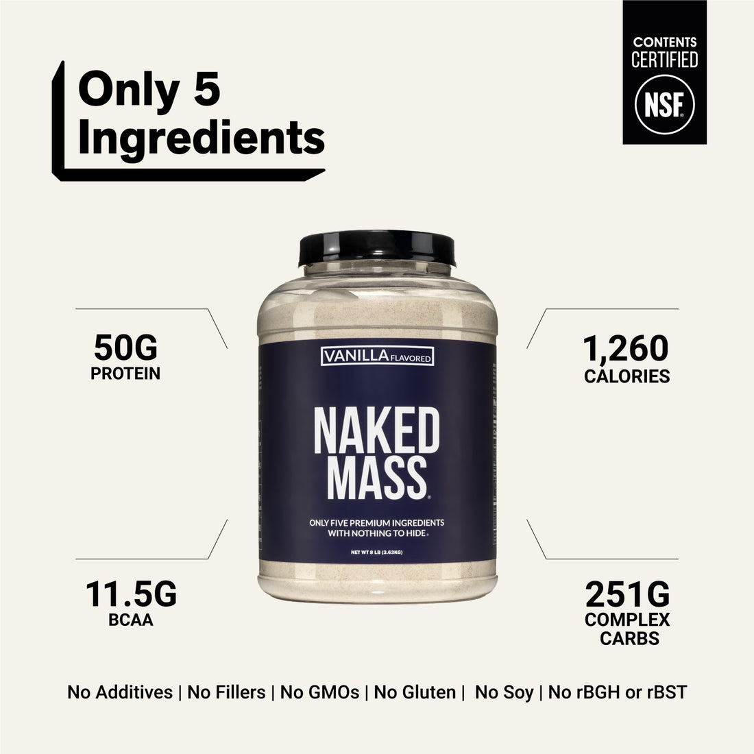naked mass vanilla 8 lb