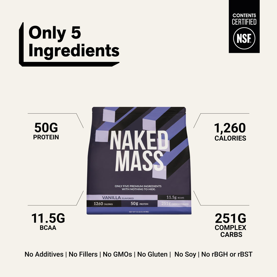 naked mass vanilla weight gainer overview
