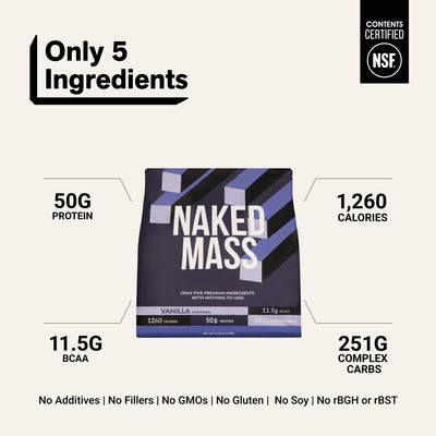 naked mass vanilla weight gainer overview