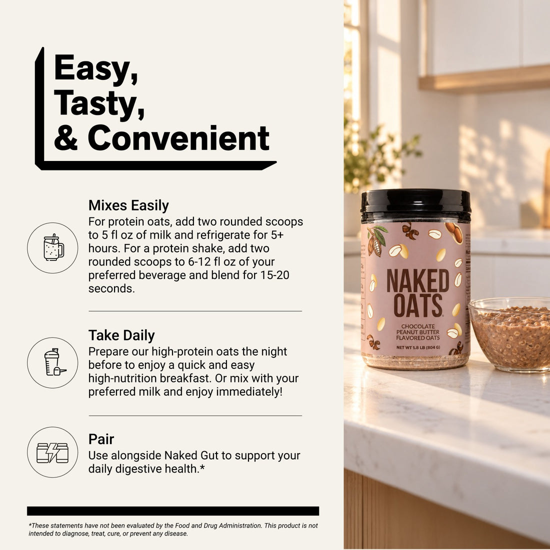 naked oats chocolate peanut butter preparation directions