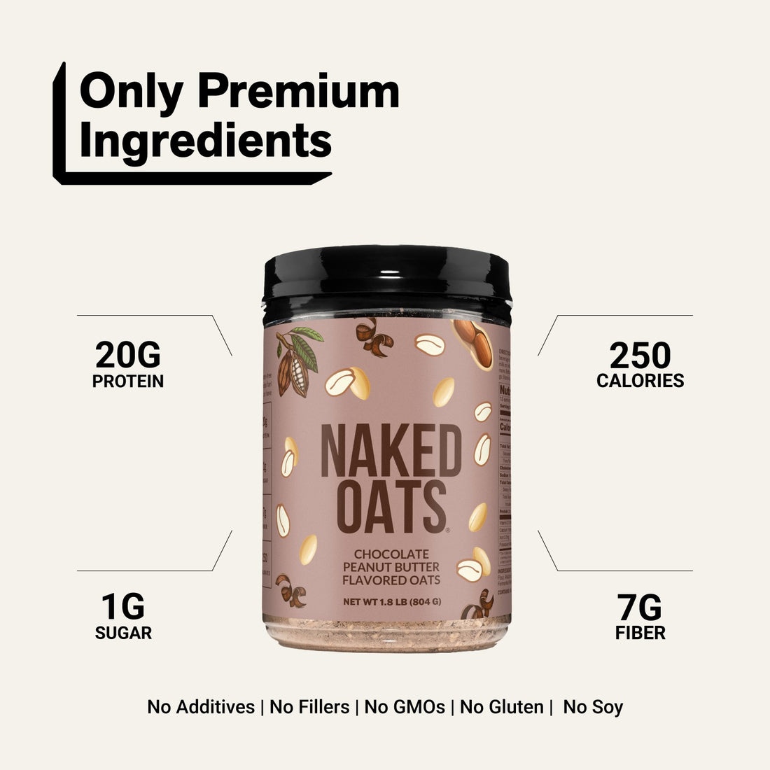 naked oats chocolate peanut butter product overview