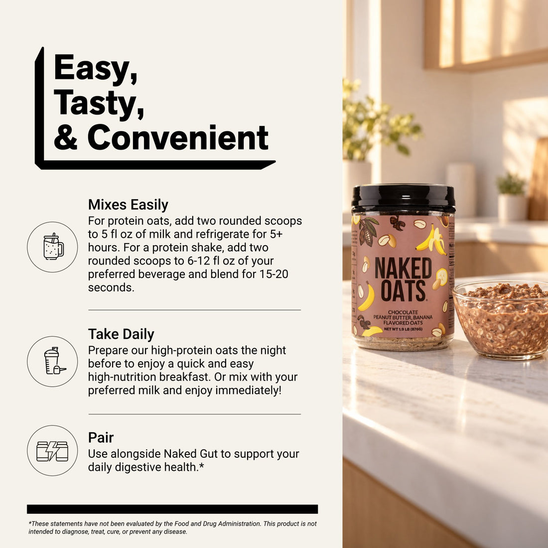 naked oats chocolate peanut butter banana preparation directions