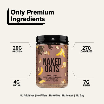 naked oats chocolate peanut butter banana product overview