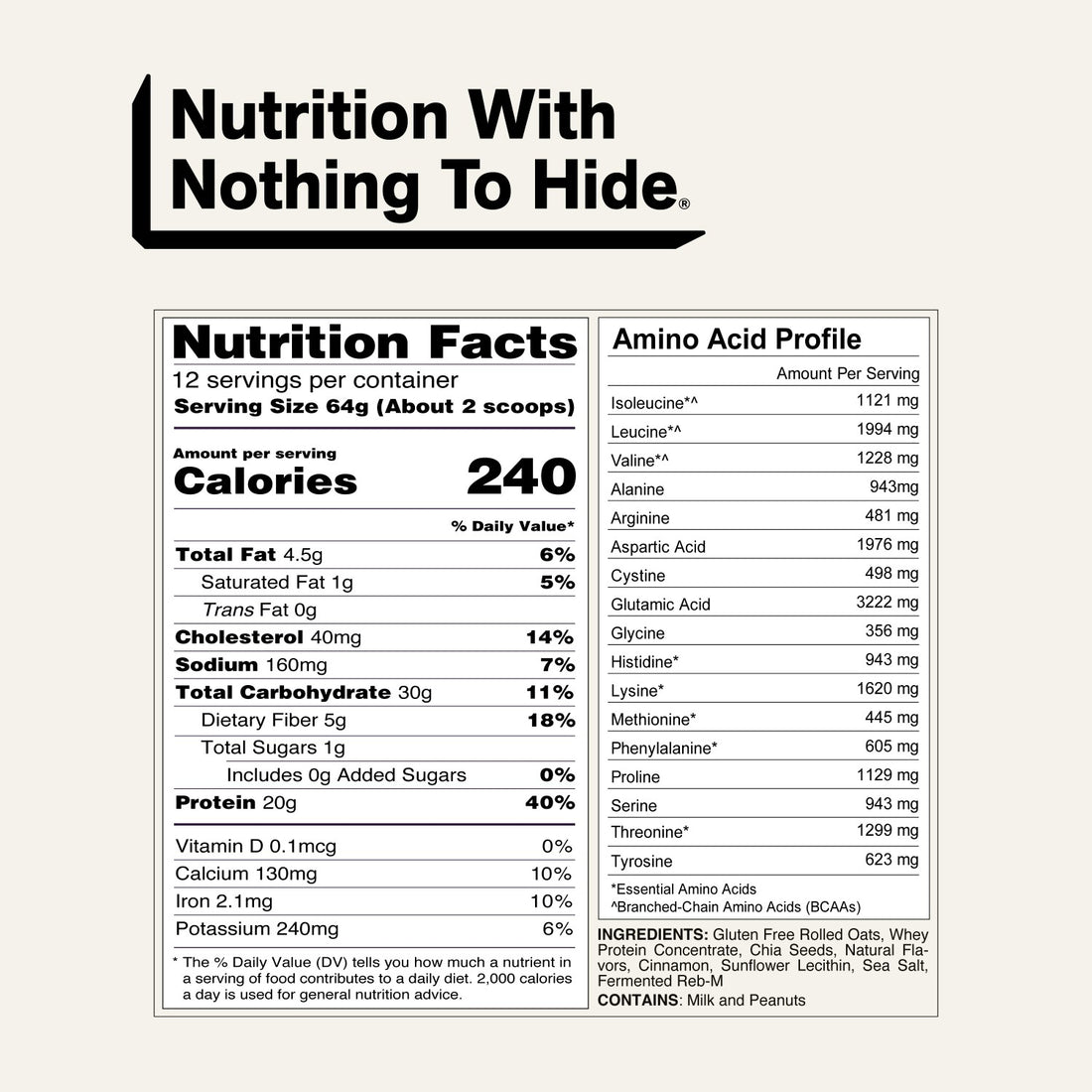 naked oats cinnamon roll nutrition facts