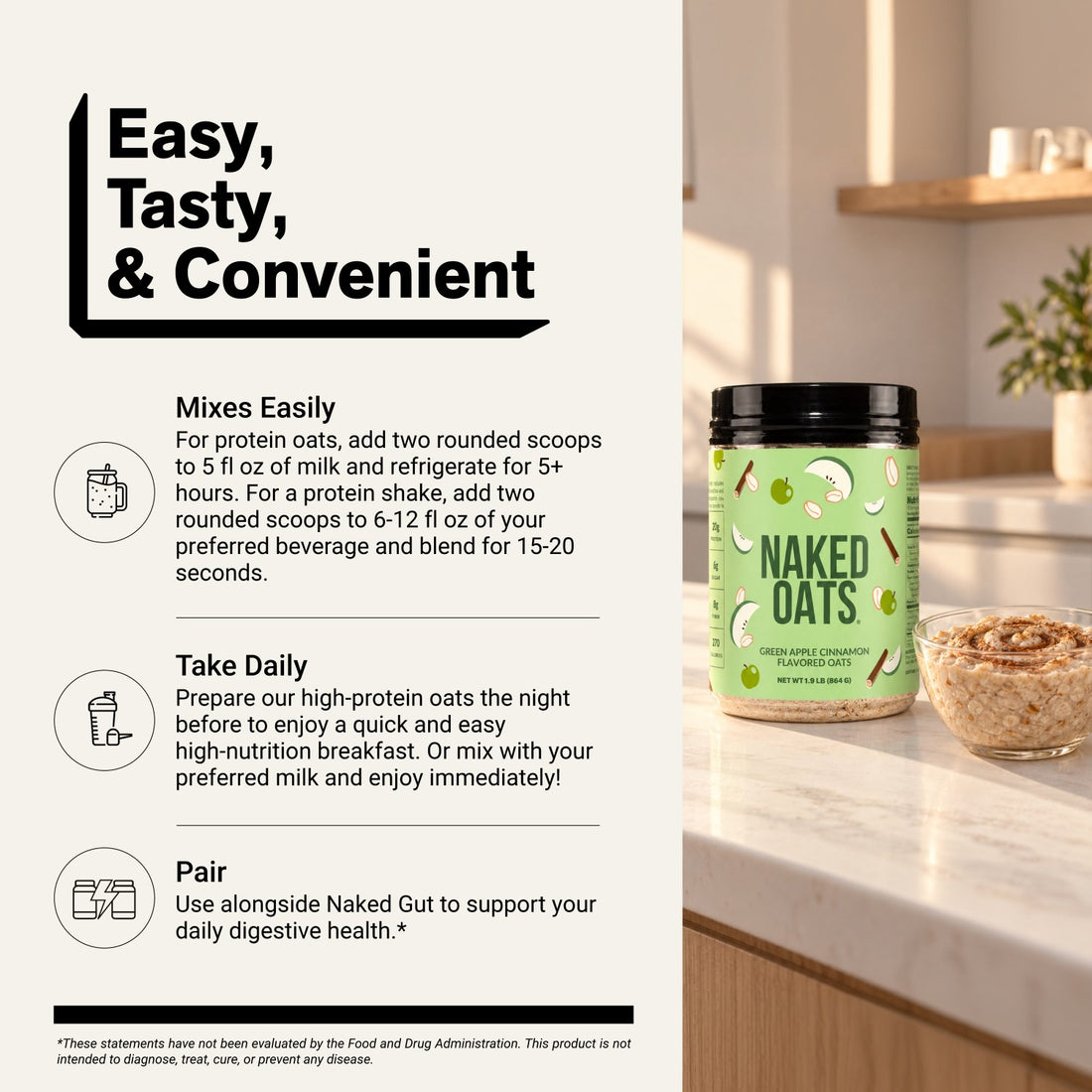 naked oats green apple cinnamon preparation directions