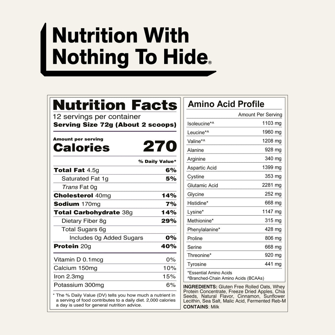 naked oats green apple cinnamon nutrition facts