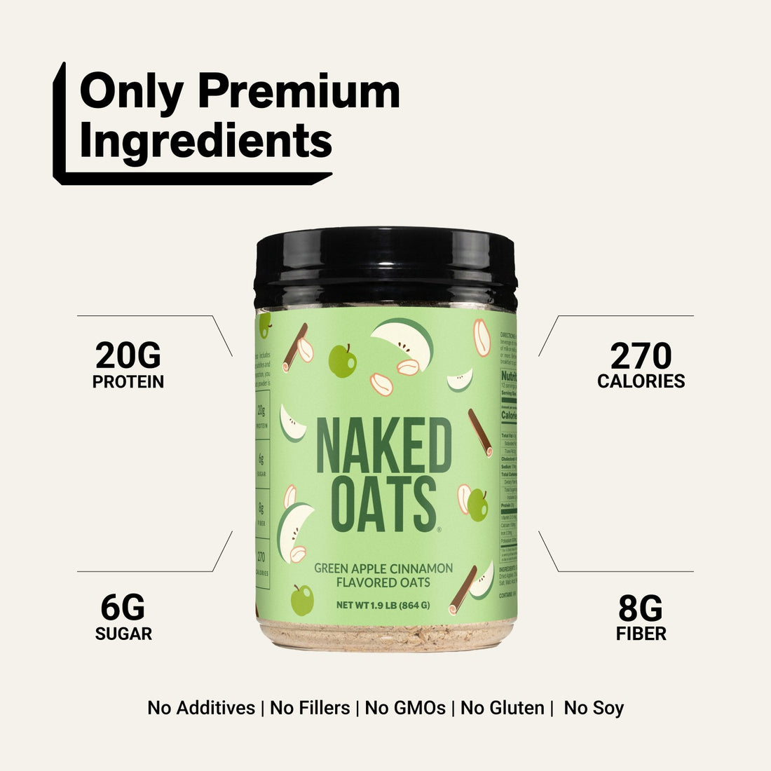 naked oats green apple cinnamon product overview