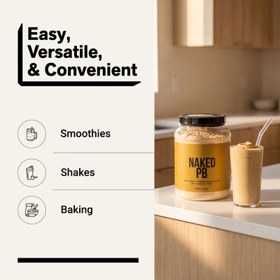 naked pb for smoothies, shakes and baking