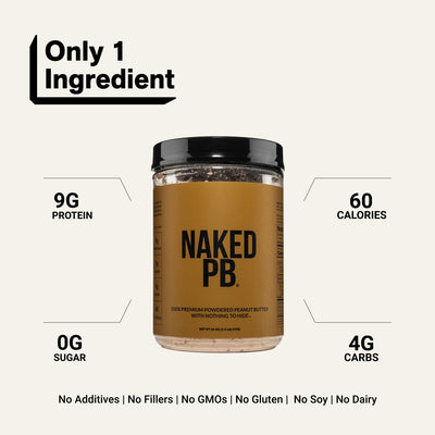 naked pb peanut butter powder with 9 g protein