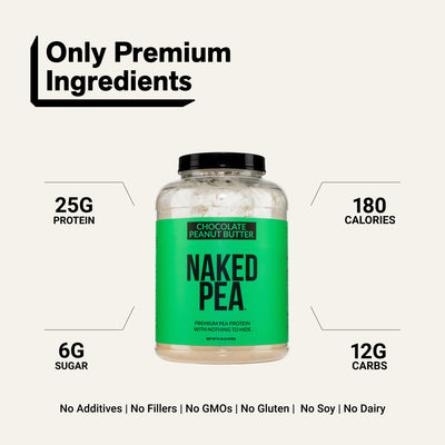 naked pea chocolate peanut butter 5 lb product overview