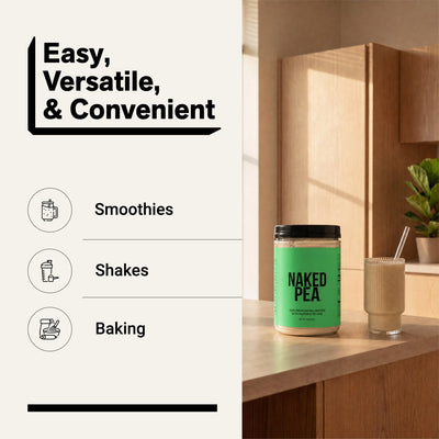 naked pea unflavored for smoothies, shakes and baking