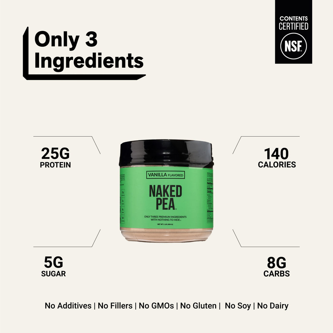 naked pea vanilla 1 lb product overview