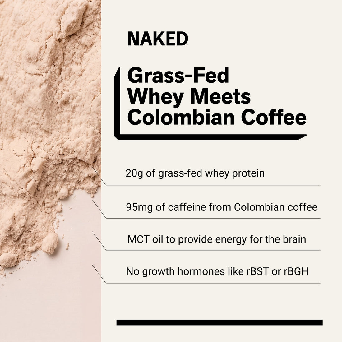 naked protein coffee hazelnut latte product overview